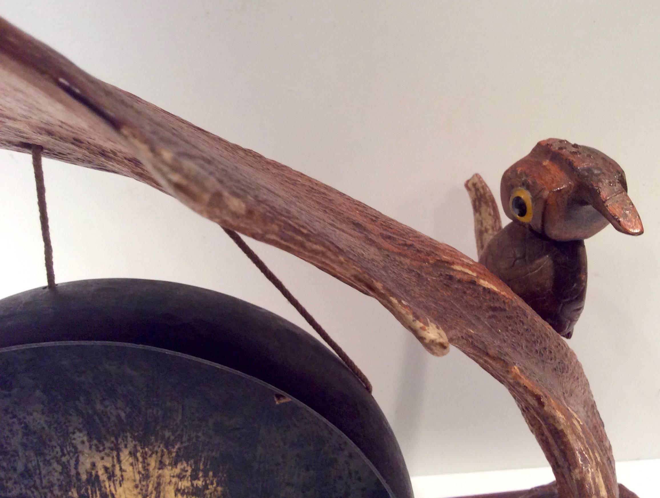 Mid-20th Century Art Deco YZ Nut Bird Dinner Gong