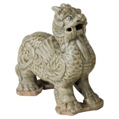 Raras estatuas de dos Haitai vidriadas en celadón de Yue, dinastía Jin occidental (265-420)