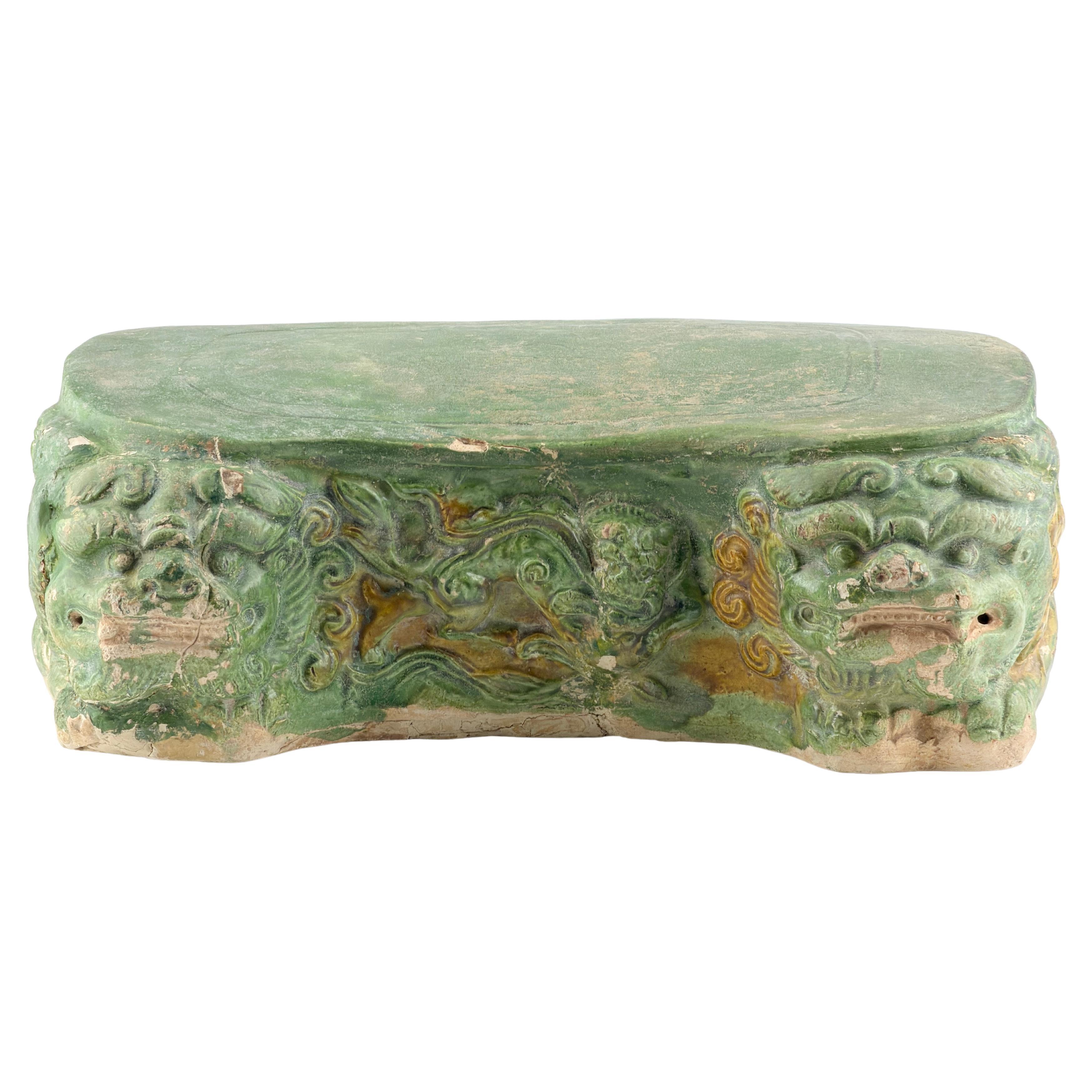 Oreiller "Haitai" en poterie vernissée, dynastie Tang