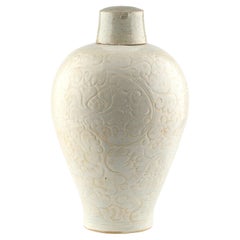 A Qingbai Carved Meiping Porcelain, Song Dynasty