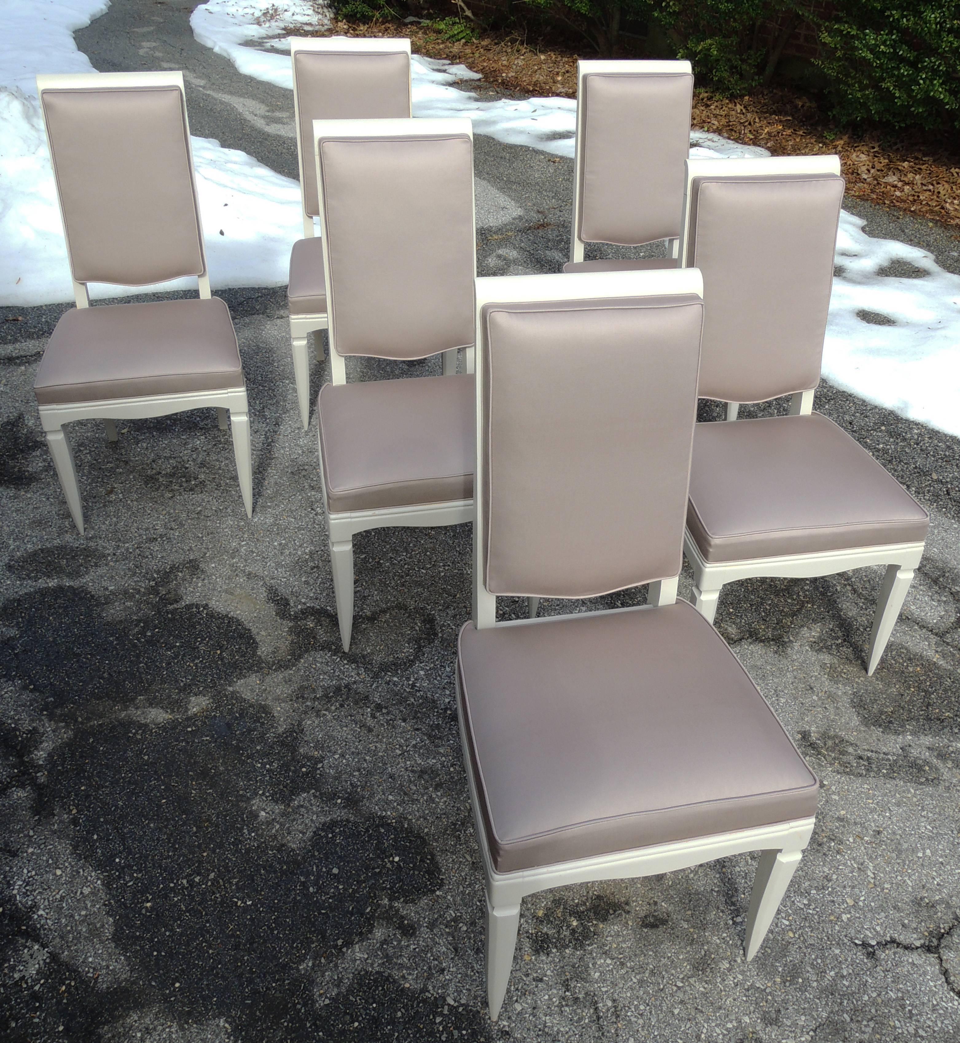 Art Deco French Mid-Century Dining Chairs