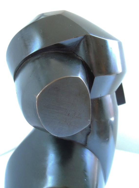Bronze Male Torso by Howard Newman Tabletop Sculpture For Sale 2