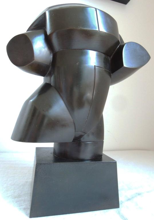 Bronze Male Torso by Howard Newman Tabletop Sculpture For Sale 4