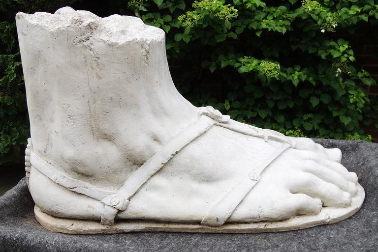 Monumental Cast Stone Classical Roman Foot at 1stDibs