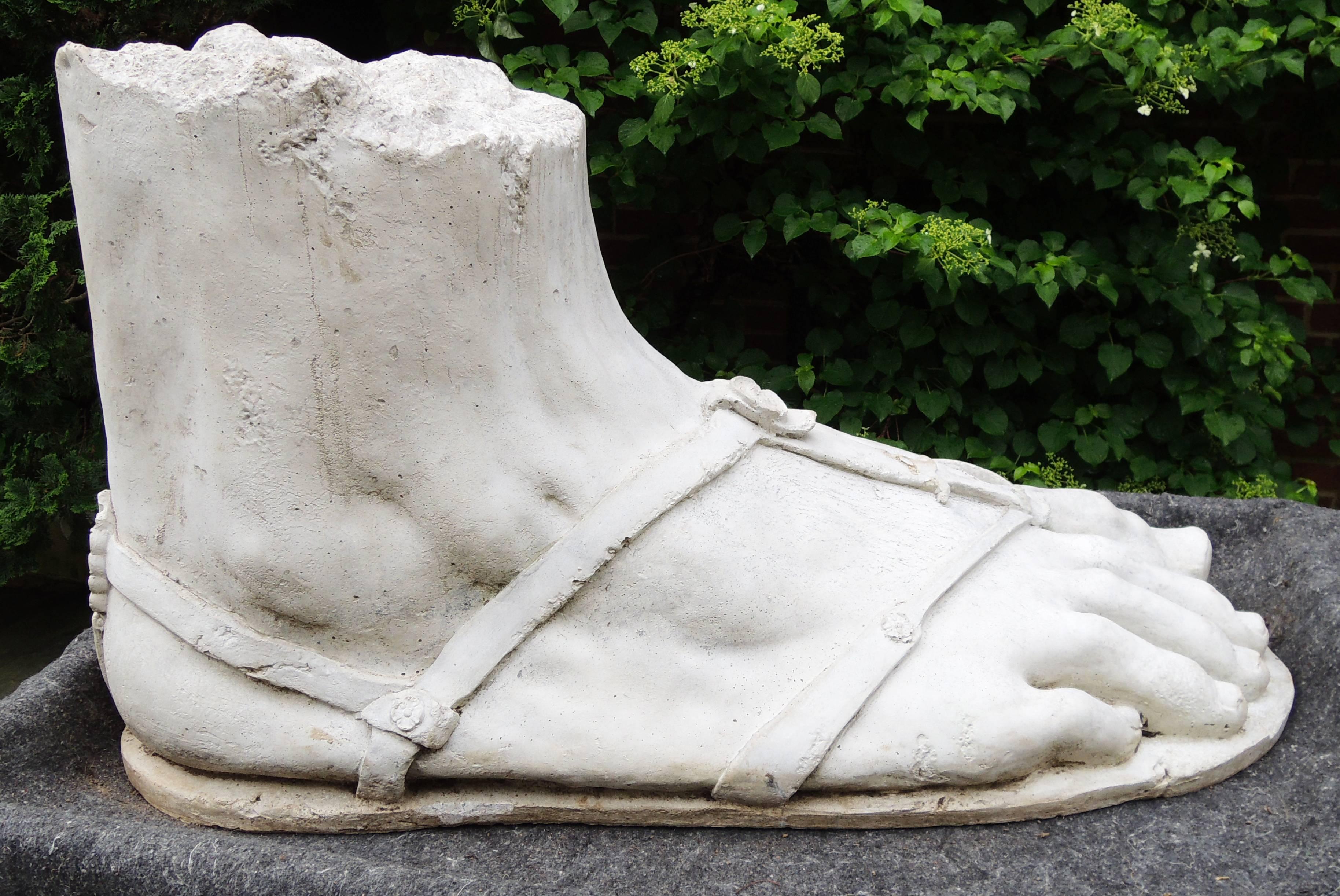 Monumental Cast Stone Classical Roman Foot 1