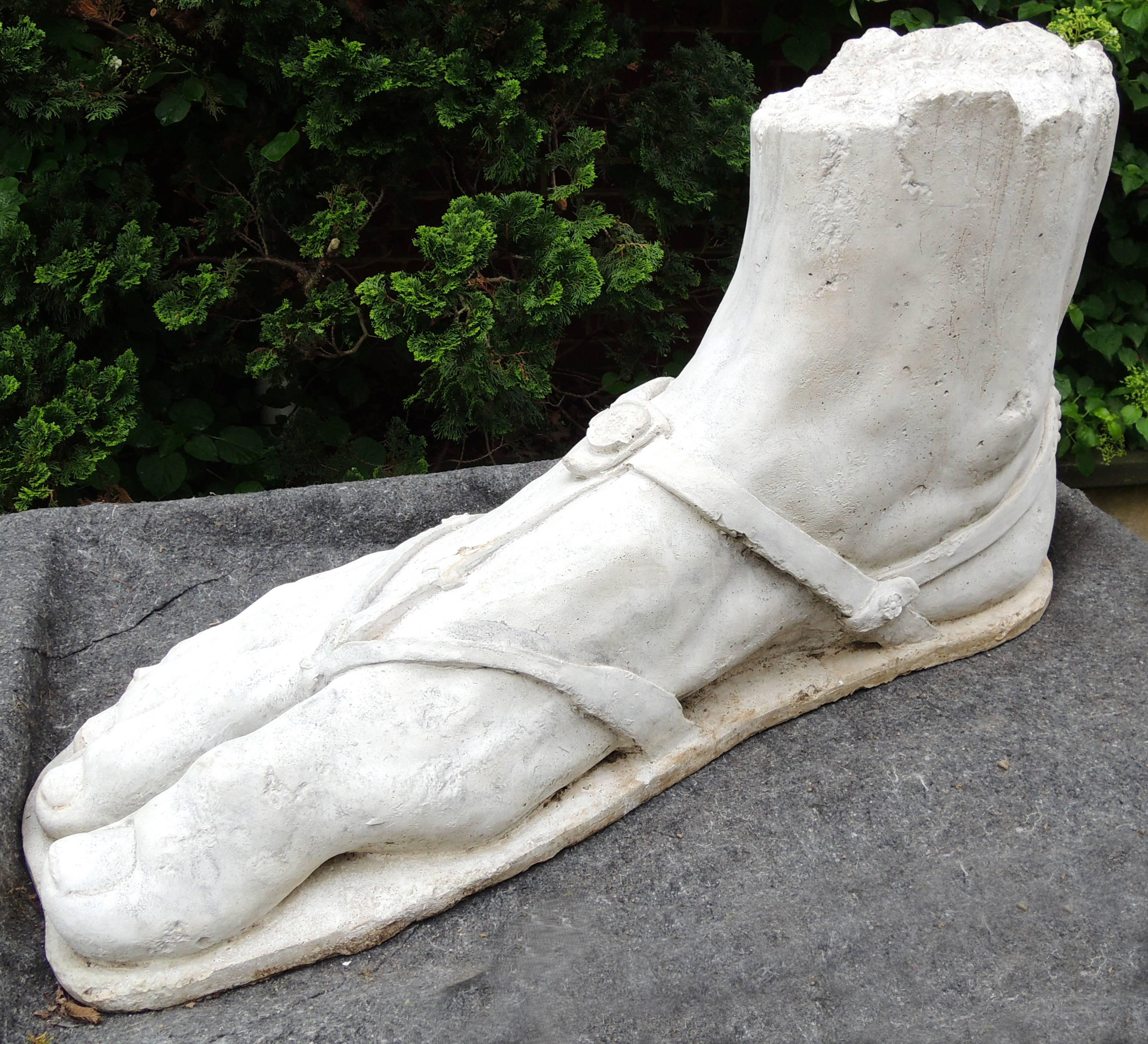 Monumental Cast Stone Classical Roman Foot 4