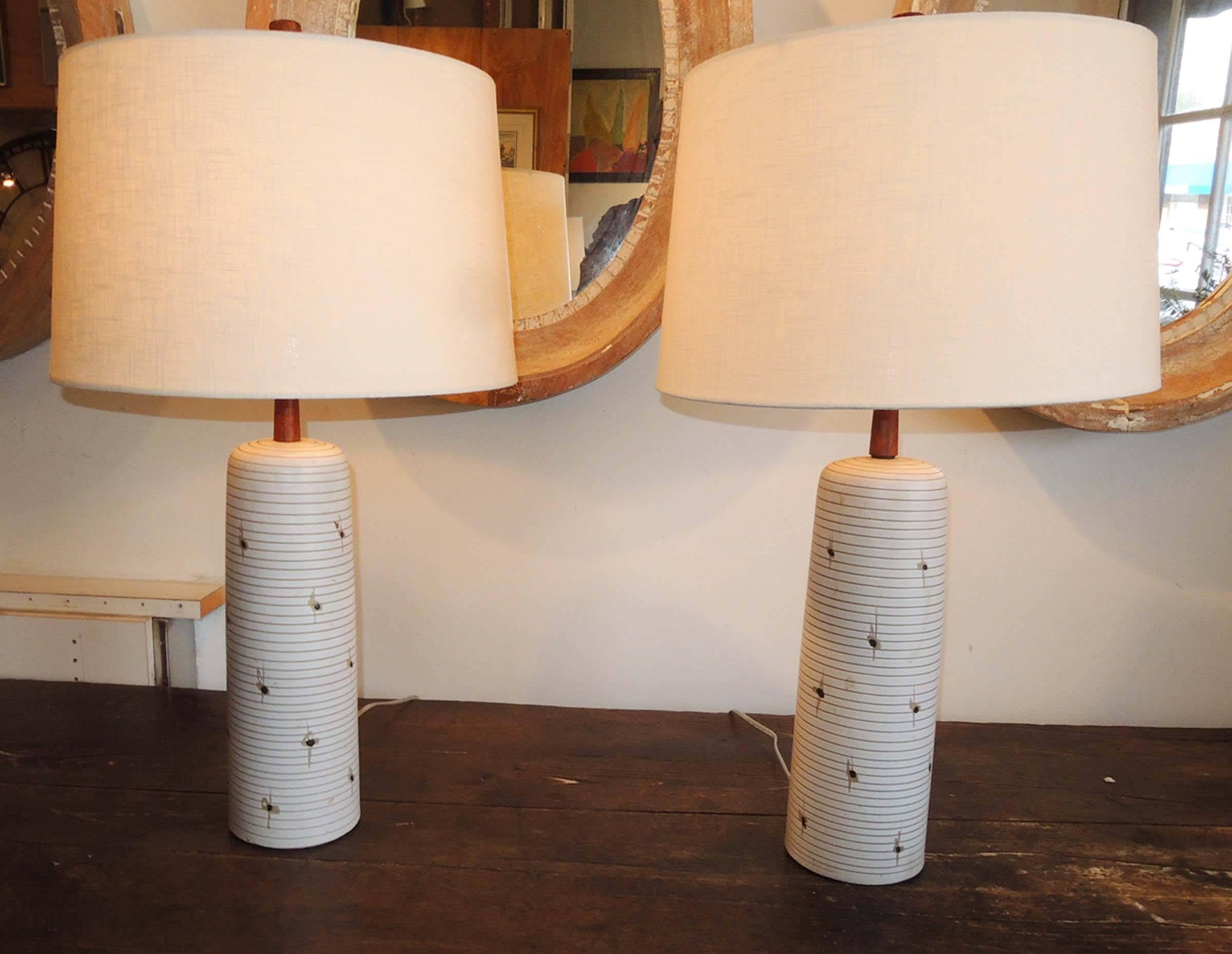 Ceramic Pair of Martz Table Lamps