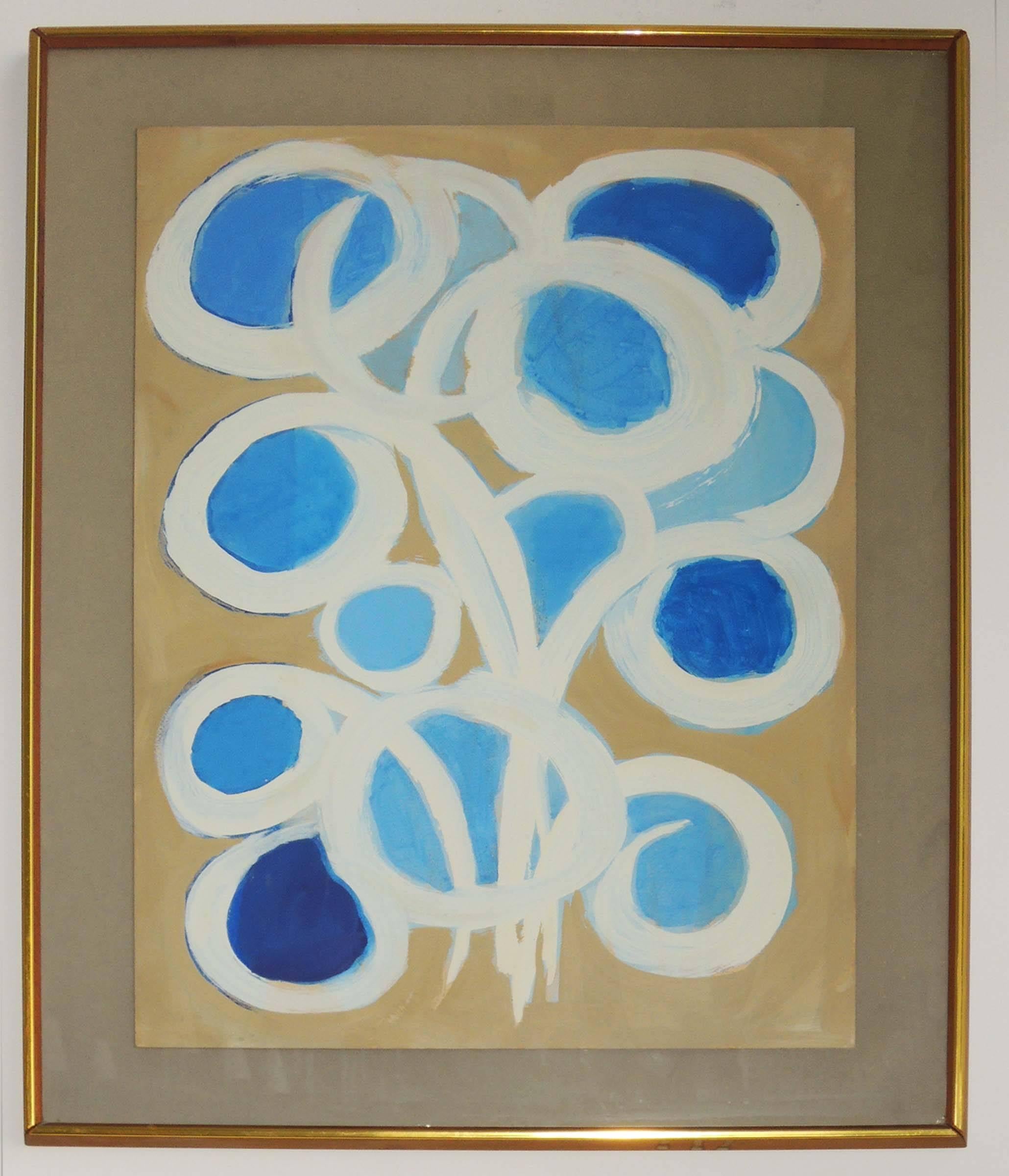 Mid-Century Modern Abstract Painting by Emlen Etting 