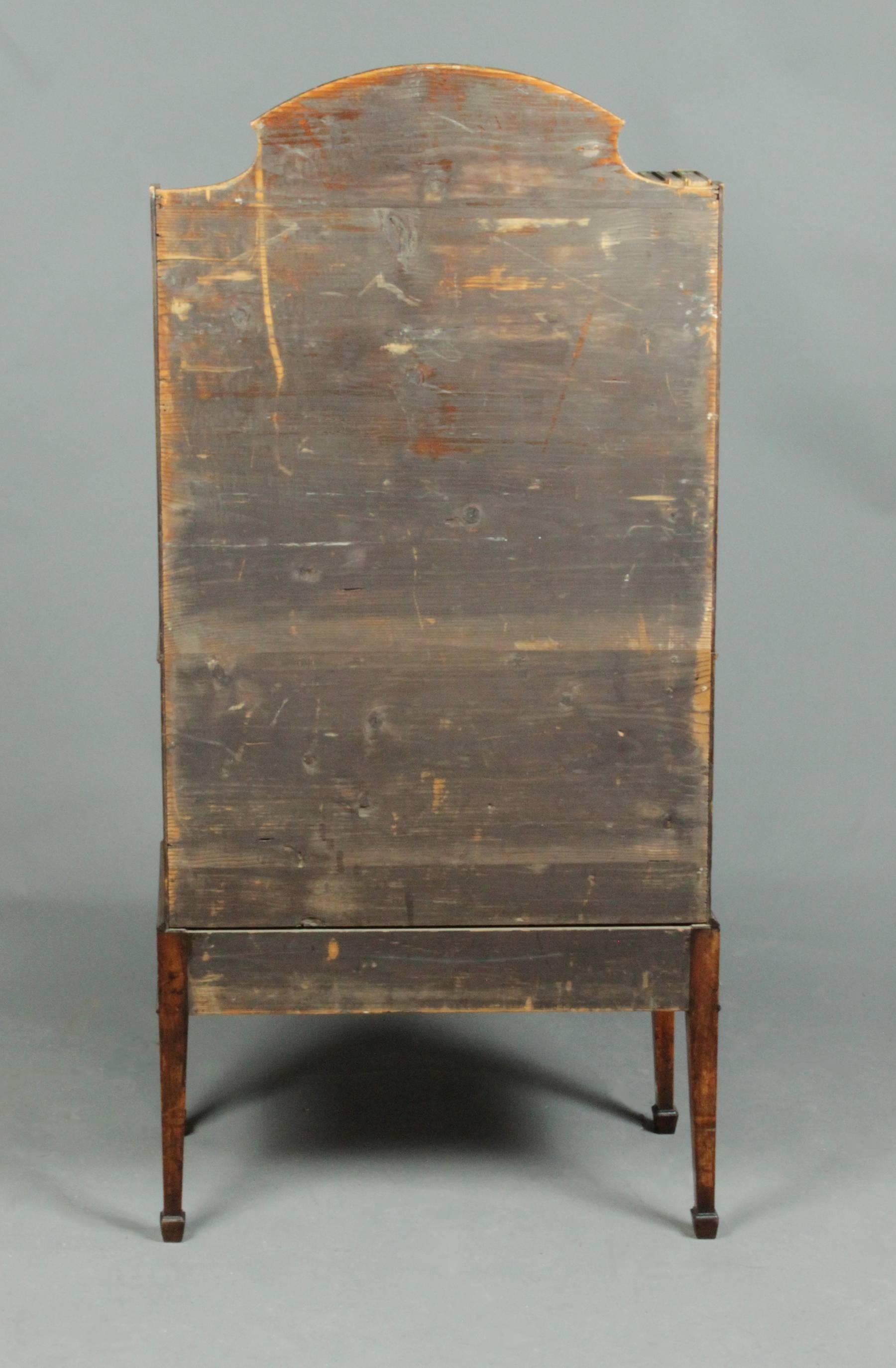 George III Sheraton Period Antique Satinwood Dwarf Bookcase In Good Condition For Sale In Bradford-on-Avon, Wiltshire