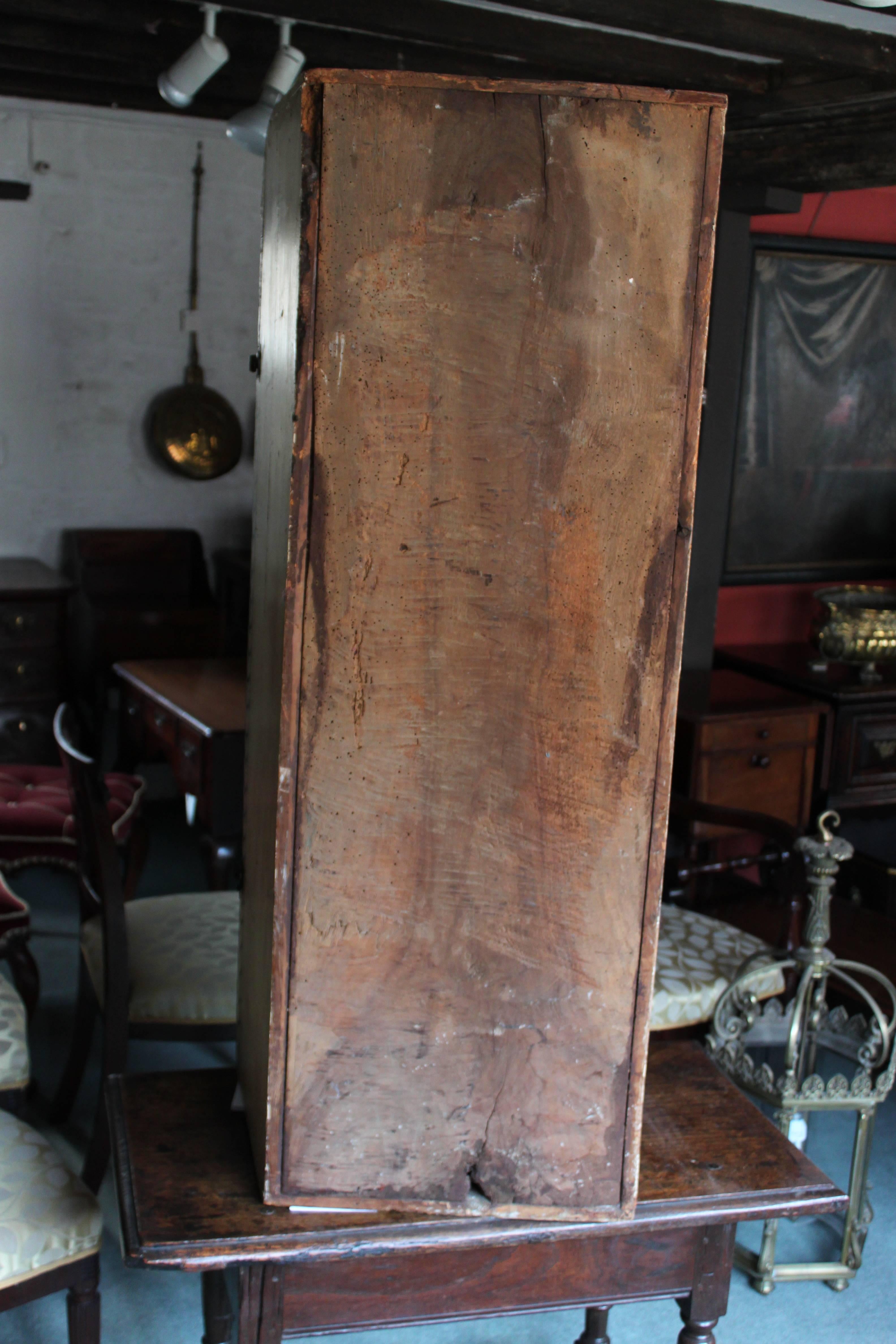 Early 18th Century Antique Painted Cupboard Dated 1711