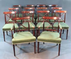 Set of 14 Sheraton Dining Chairs