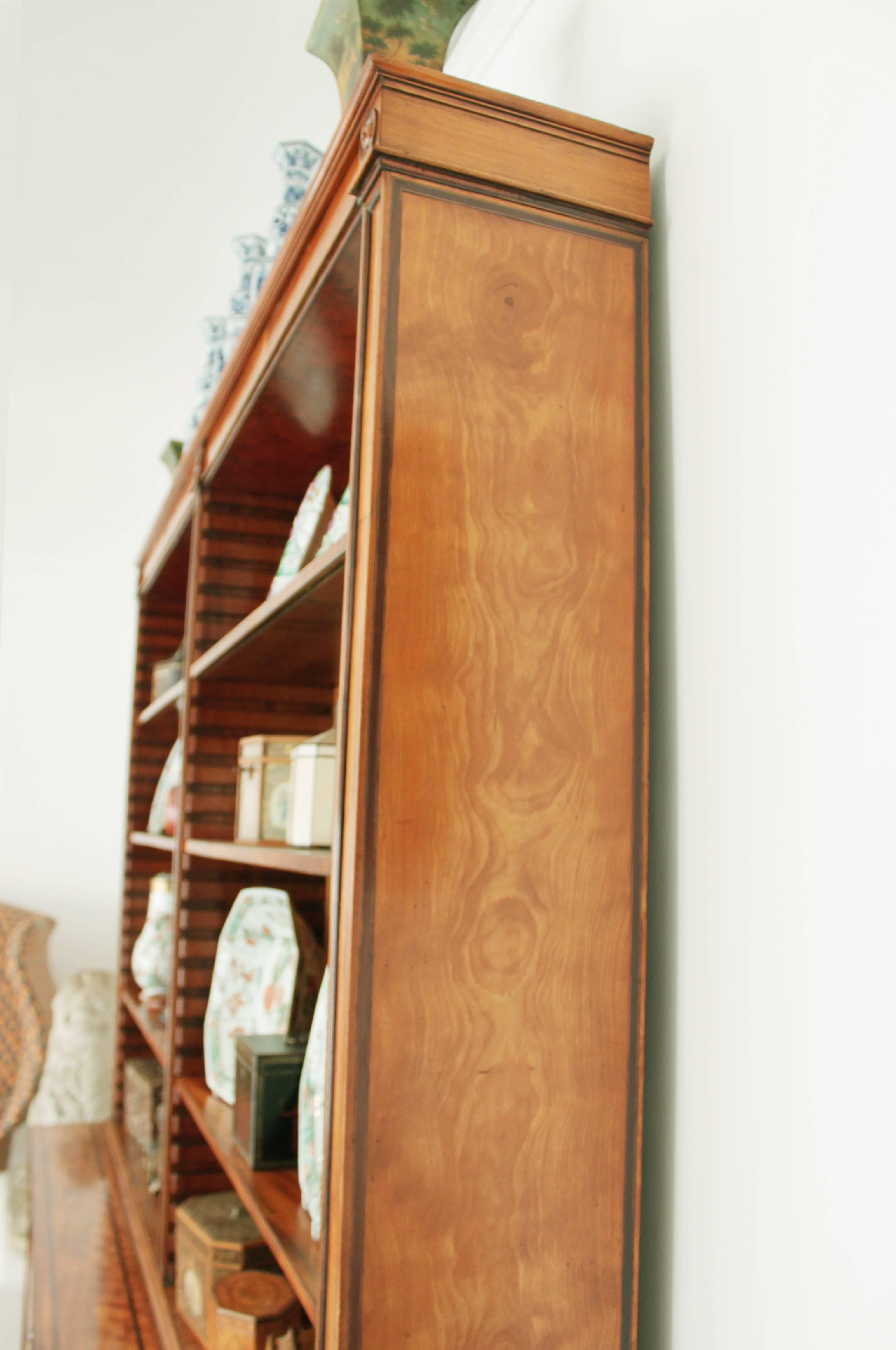 19th Century George III Satinwood Bookcase For Sale