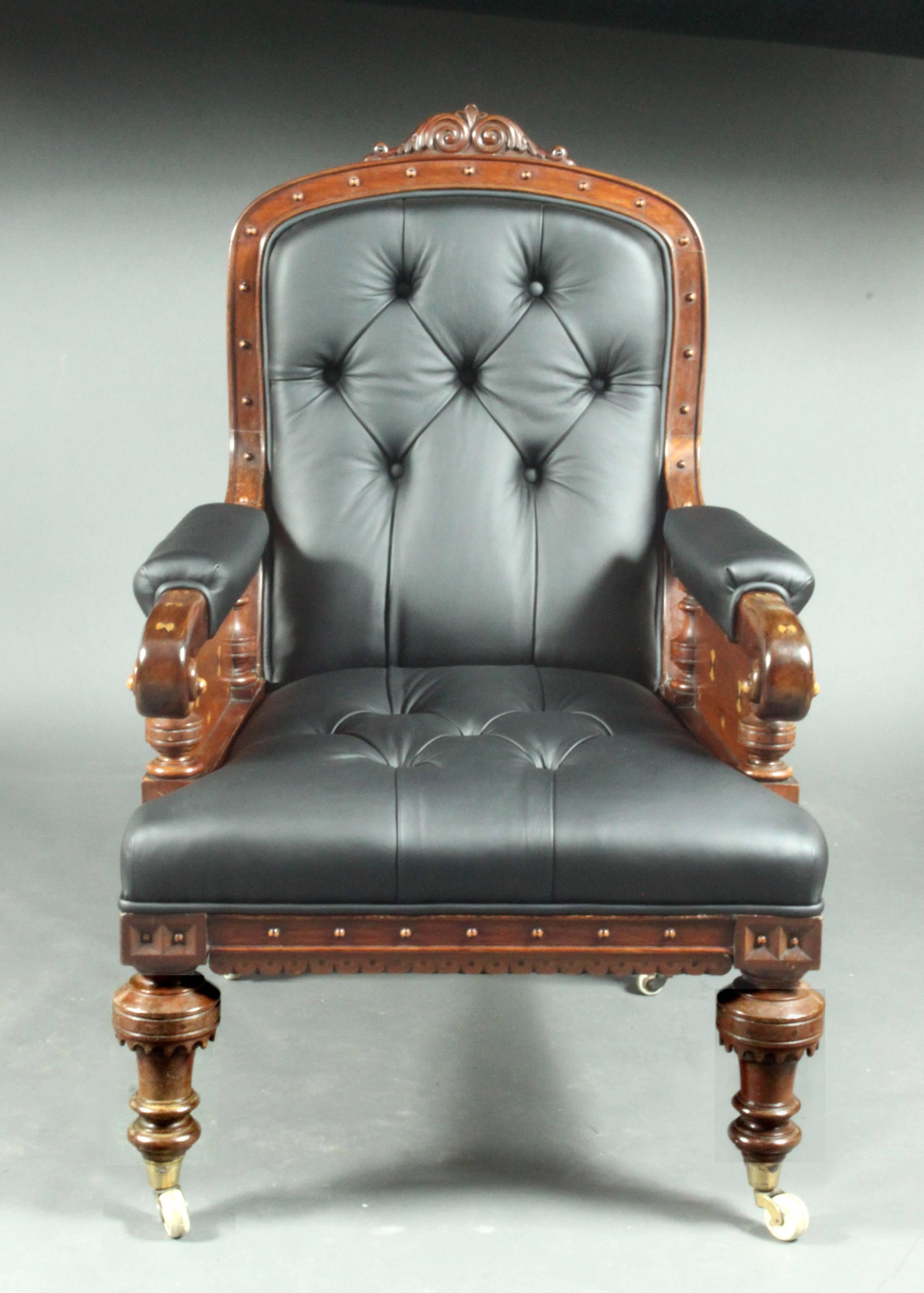 victorian leather chair