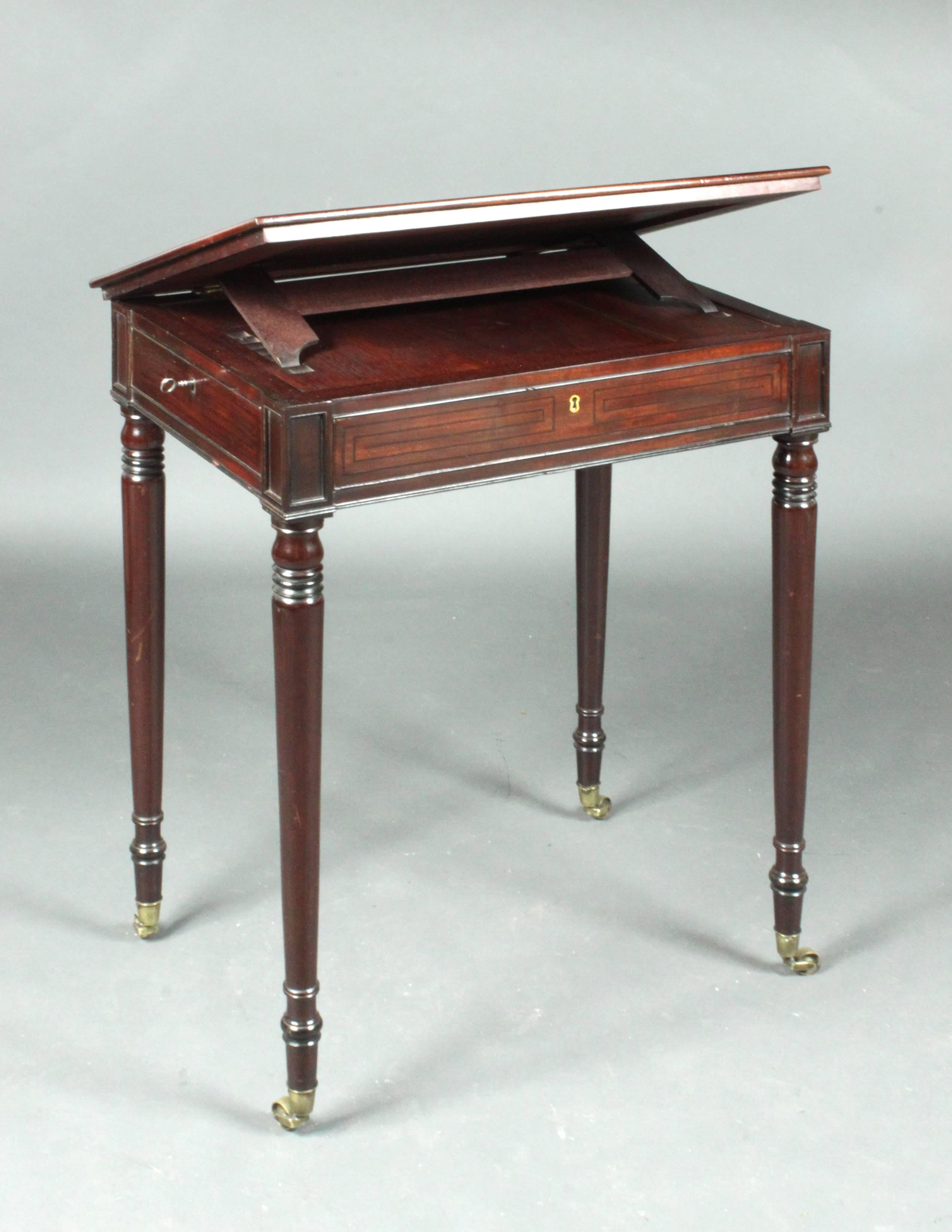 Regency Draftsman's Table In Good Condition For Sale In Bradford-on-Avon, Wiltshire