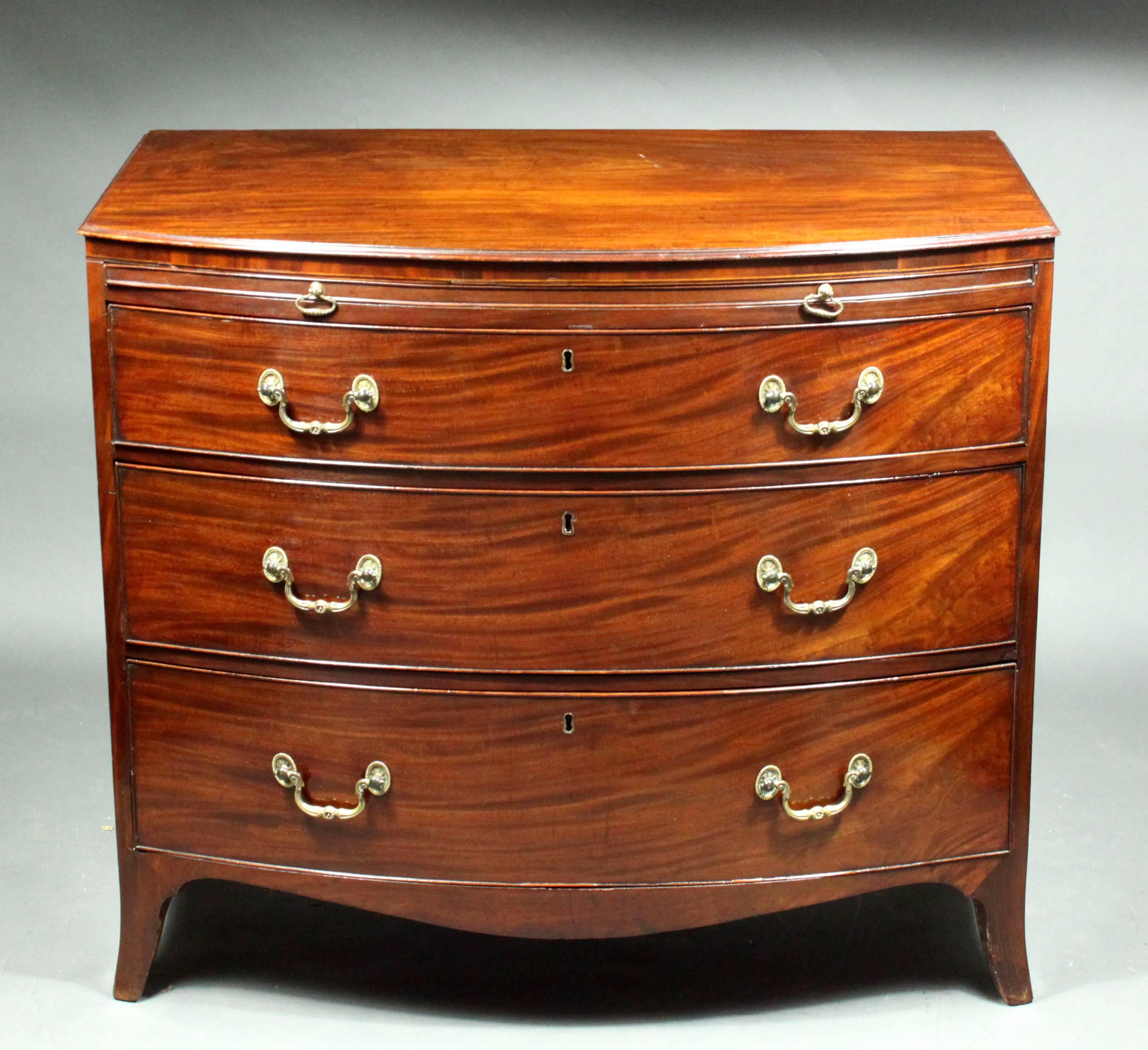 English George III Bow Front Chest