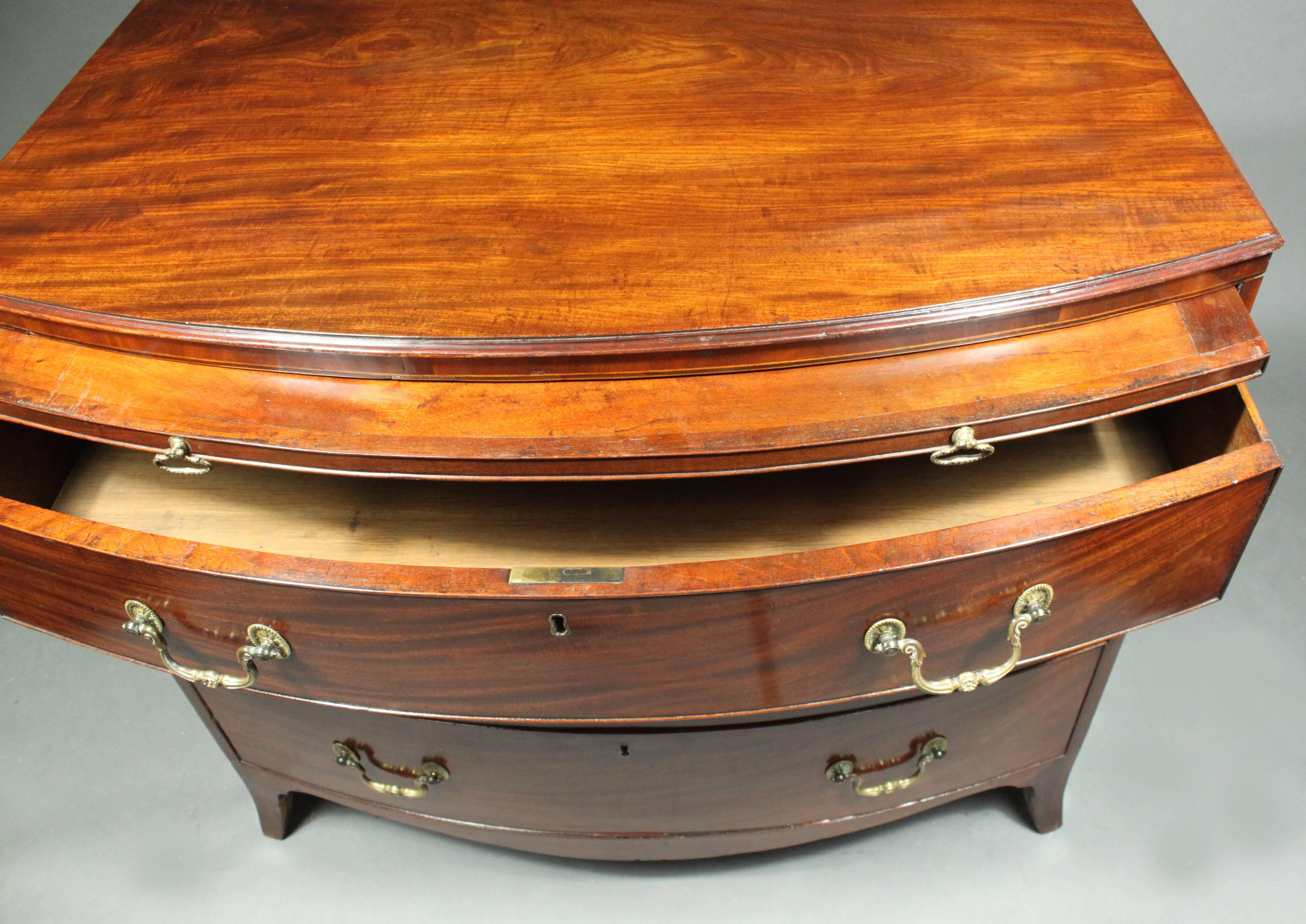 Mahogany George III Bow Front Chest
