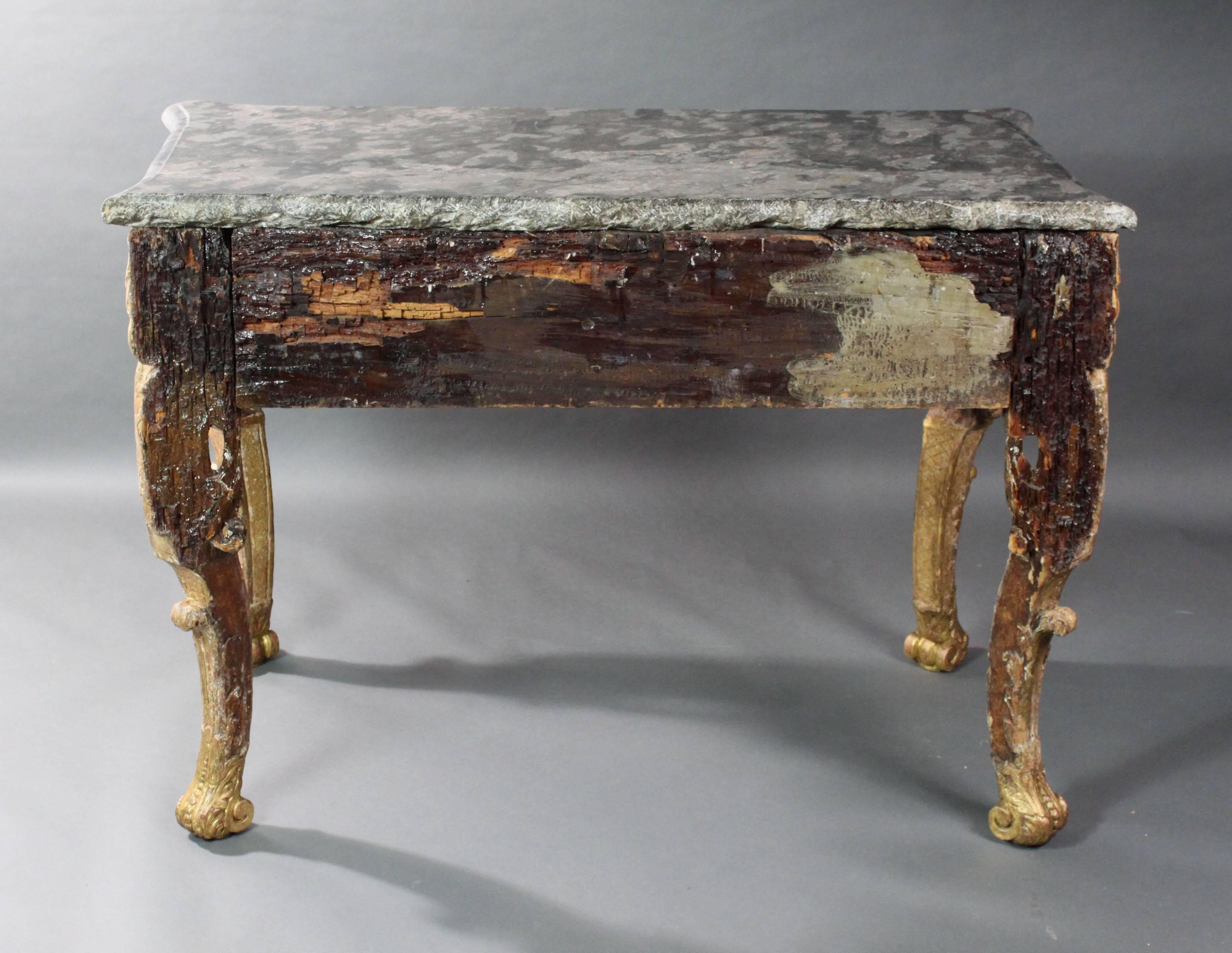 Late 17th Century Gilt wood Console Table 5