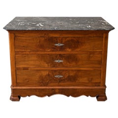 Antique French Louis-Philippe Style Burl Walnut Commode late XIX