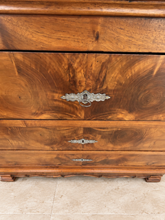 Antique French Louis-Philippe Style Burl Walnut Commode late XIX