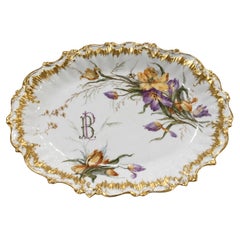 Large oval Limoges porcelain presentation platter, bearing the “ELITE / L / FRAN