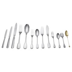 Lapparra - 204 pezzi. Antique French 950 Sterling Silver Set di posate d'argento Luigi XV