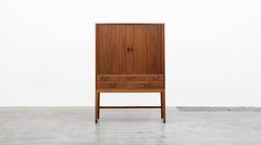 1940s brown mahogany Highboard by Ole Wanscher
