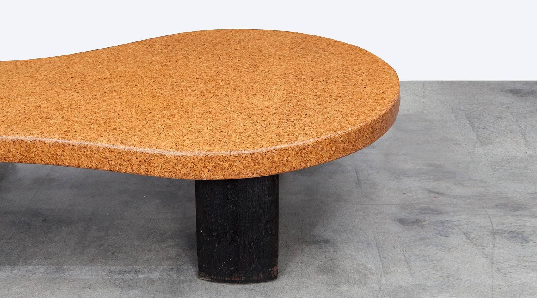 1950s Brown Cork and Mahogany Coffee Table by Paul Frankl 3