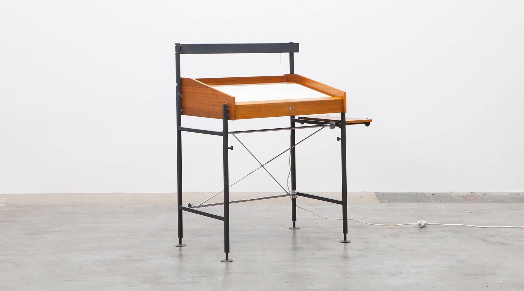 Late 20th Century 1970s Walnut and Metal Stand-Up Desk by Egon Eiermann