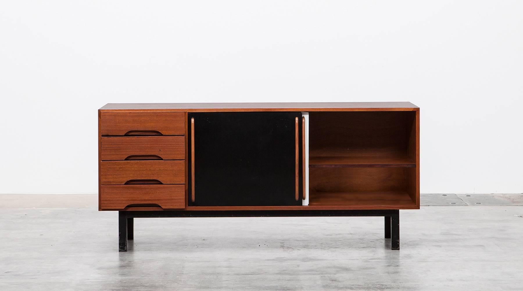 French Charlotte Perriand Sideboard in Mahogany 'd'