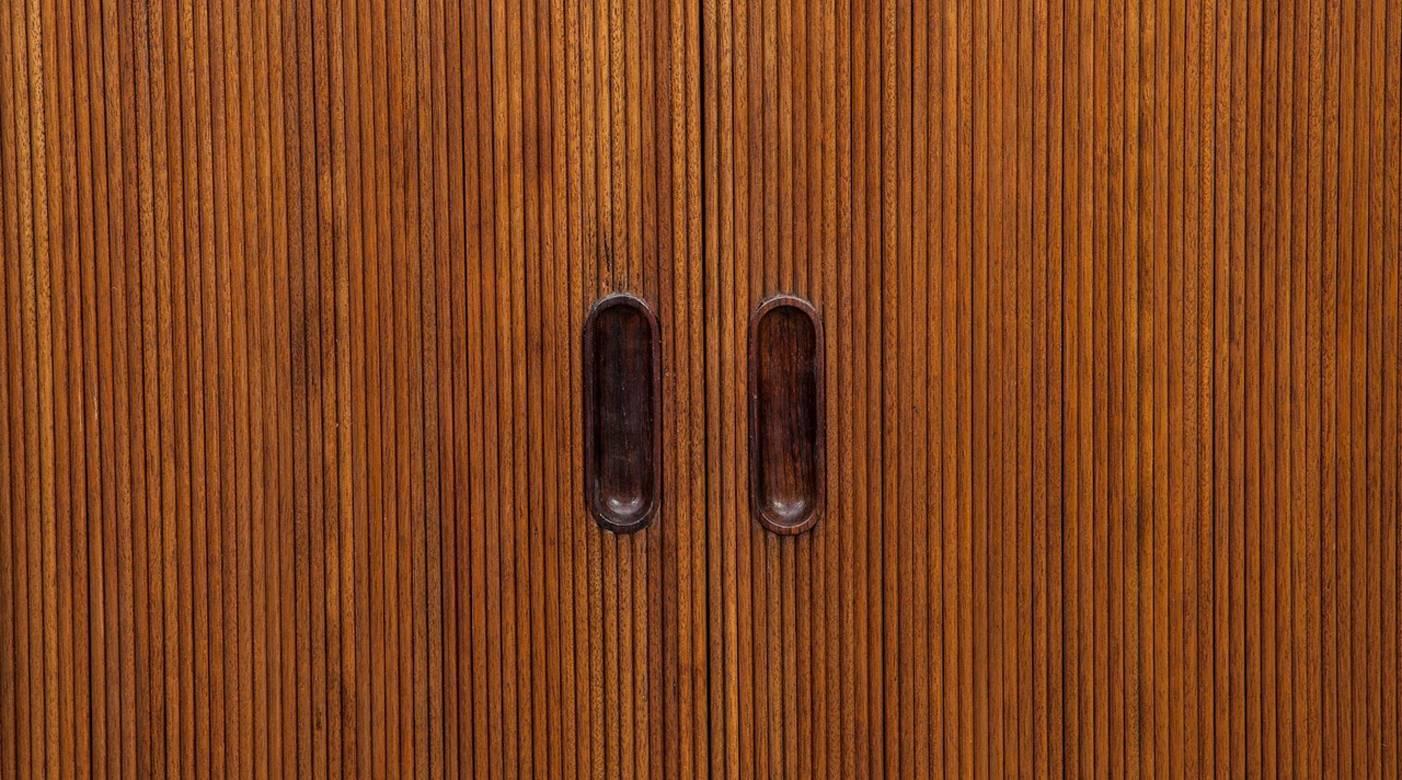 Danish 1940s brown mahogany Highboard by Ole Wanscher 
