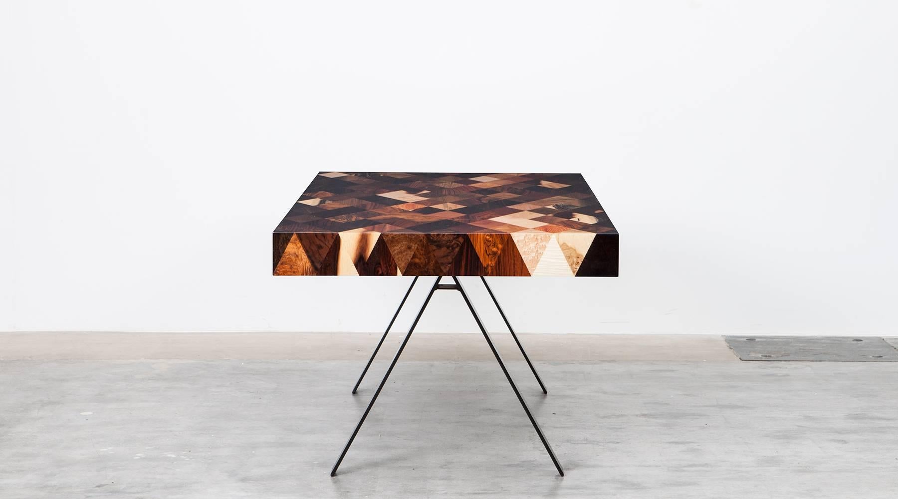 Contemporary Brown Wooden Desk by Johannes Hock 'b' (Moderne)