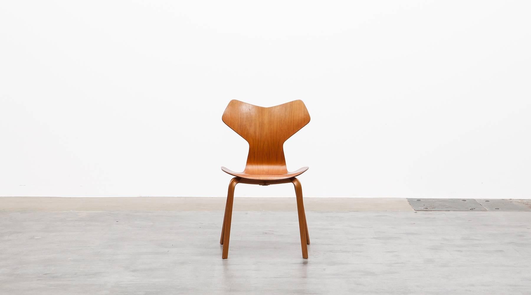 Danish Set of Six Arne Jacobsen Grand Prix Chairs in Teak