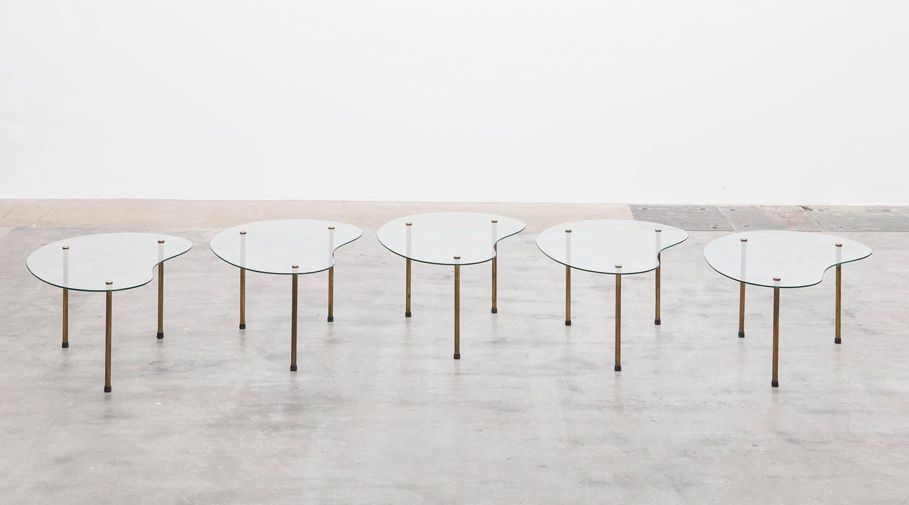 Mid-Century Modern Italian Set of Five Side Tables