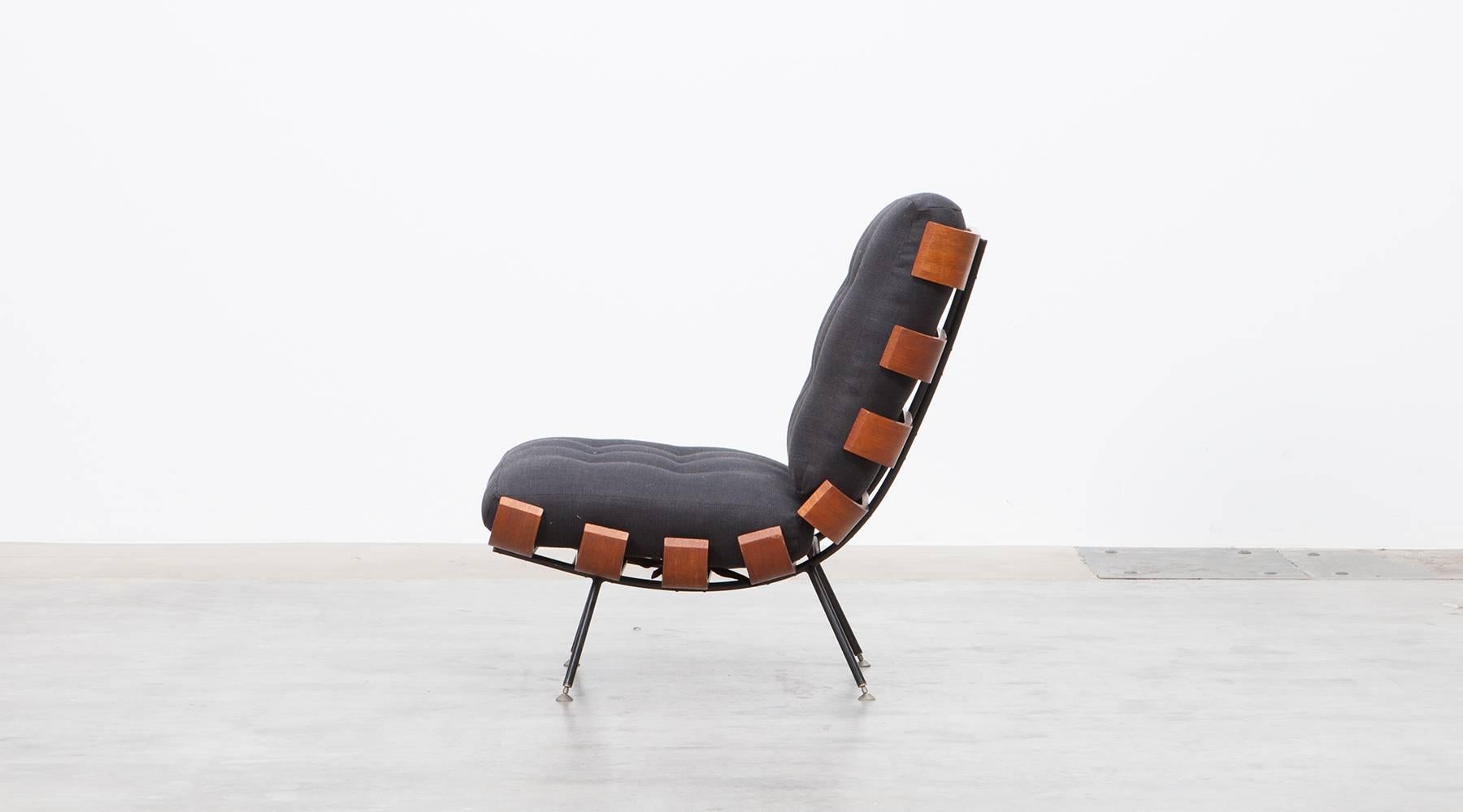 Italian Pair of Martin Eisler and Carlo Hauner Matching Lounge Chairs