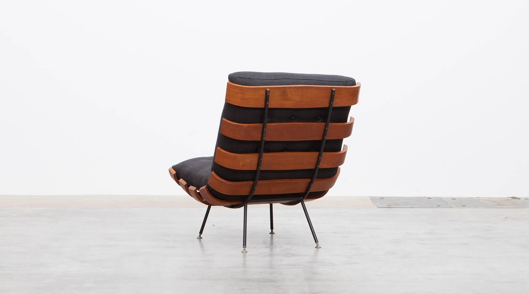 Mid-20th Century Pair of Martin Eisler and Carlo Hauner Matching Lounge Chairs