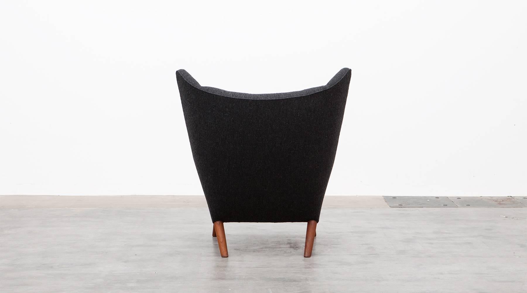Danish Hans Wegner Papa Bear Lounge Chair 'D', New Upholstery
