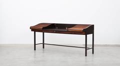 1960´s brown wooden Desk by Edward Wormley 'b'
