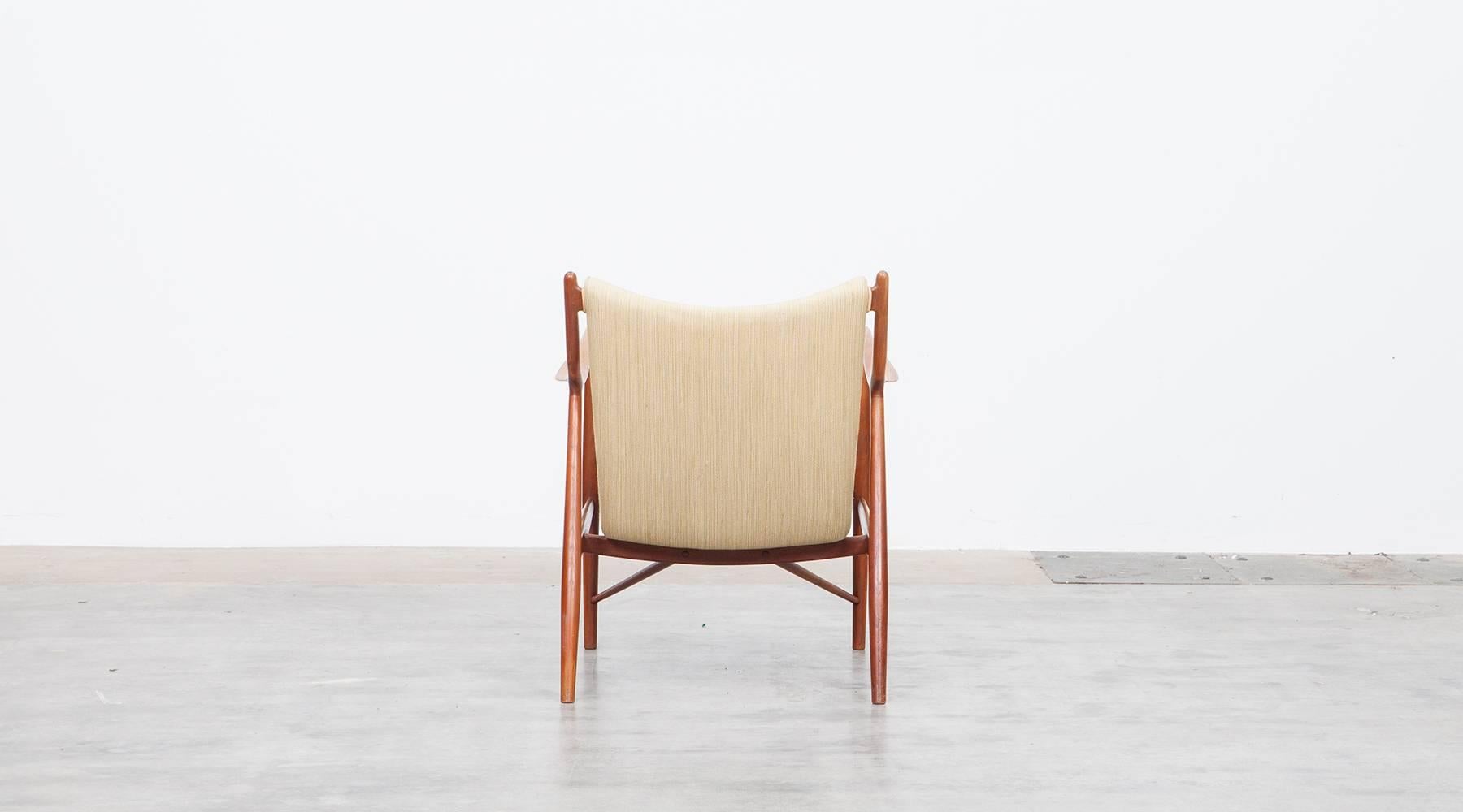 Upholstery Finn Juhl Lounge Chairs in Teak 'b'