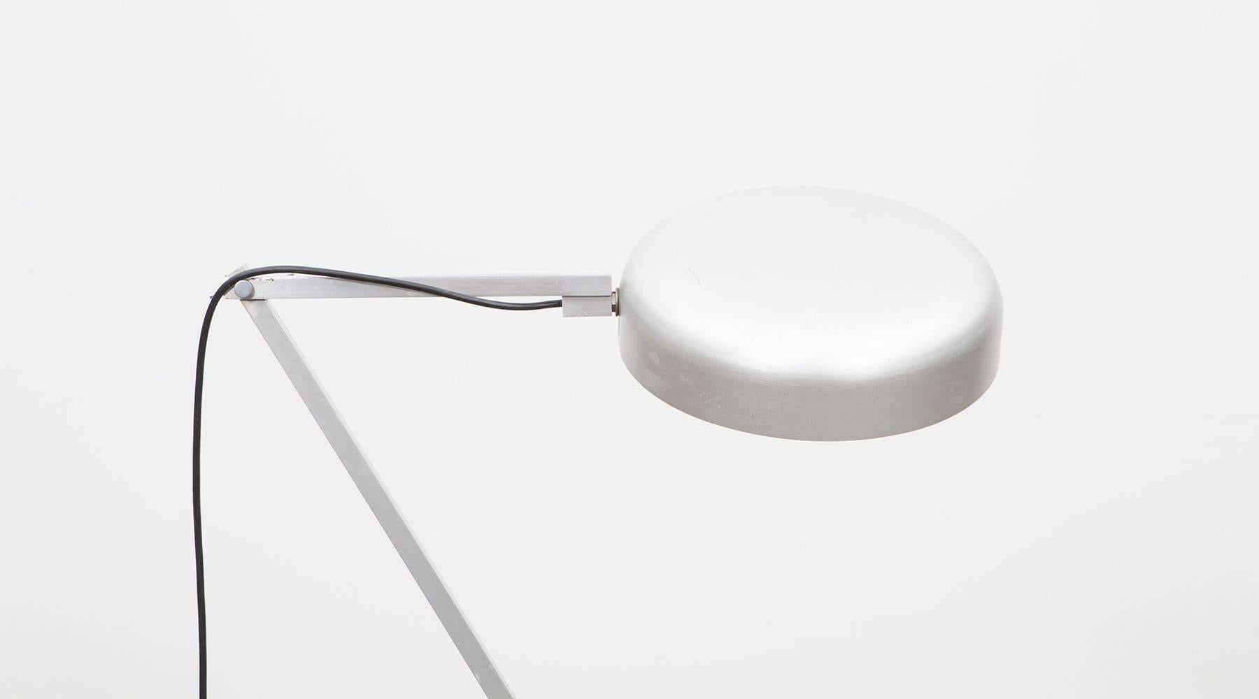 Mid-20th Century 1950s iron and aluminum Floor Lamp by Fridtjof Schliephacke For Sale