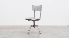 1930s Silver Aluminium Swivel Chair by Gio Ponti