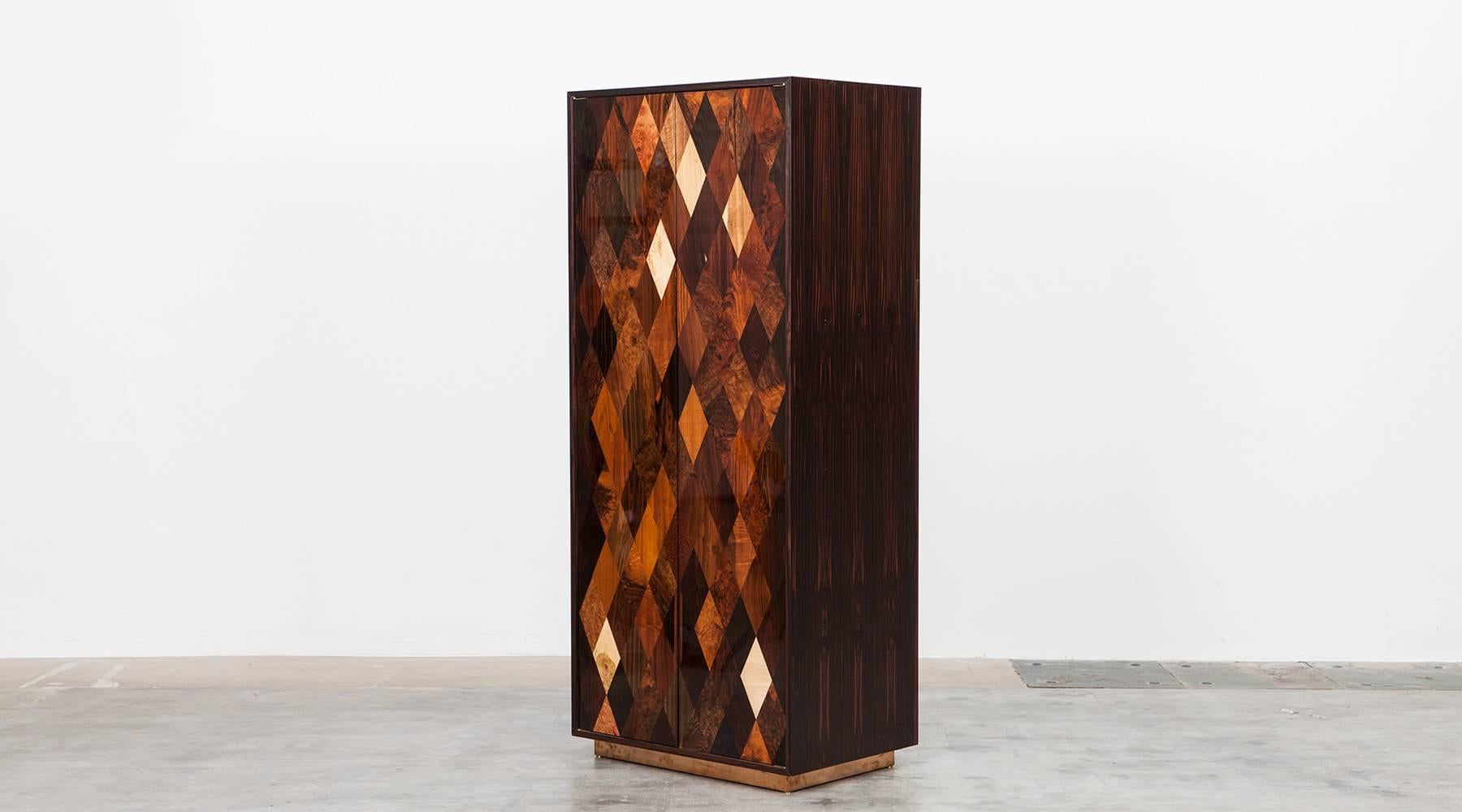 Modern Contemporary Brown Wooden Cabinet by Johannes Hock