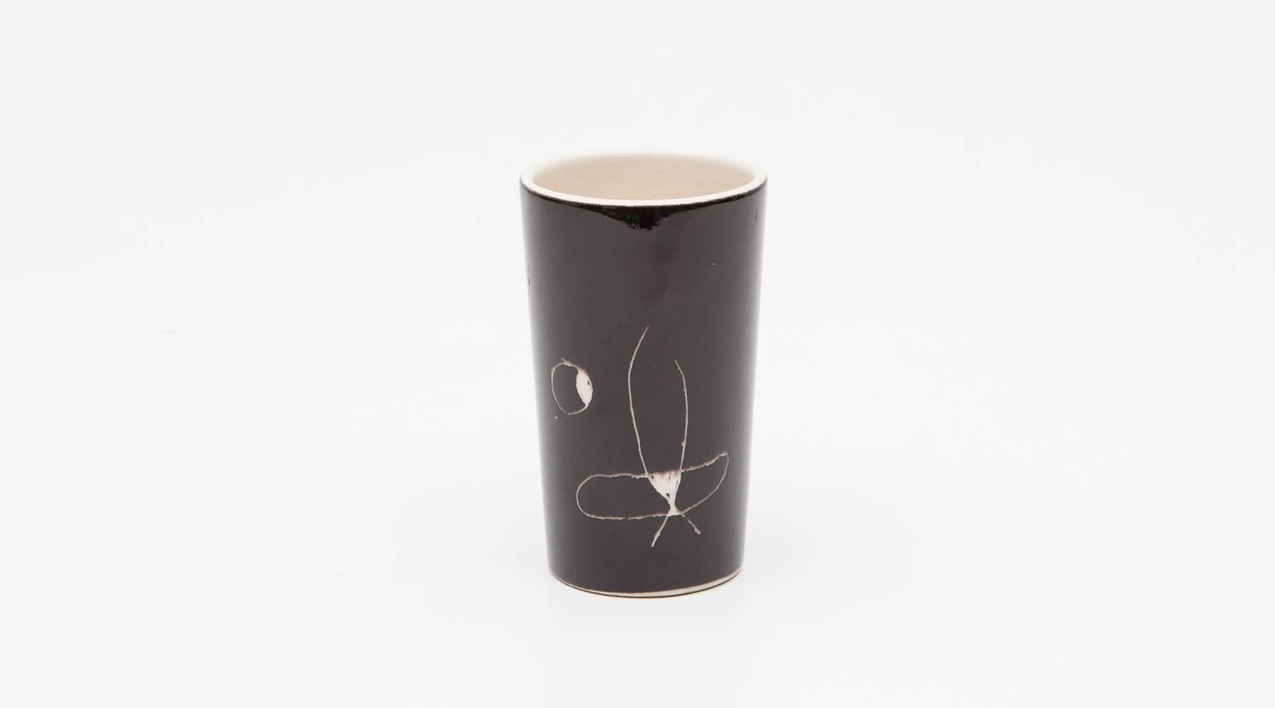 Black and White Ceramic Cup by Joan Miró 2