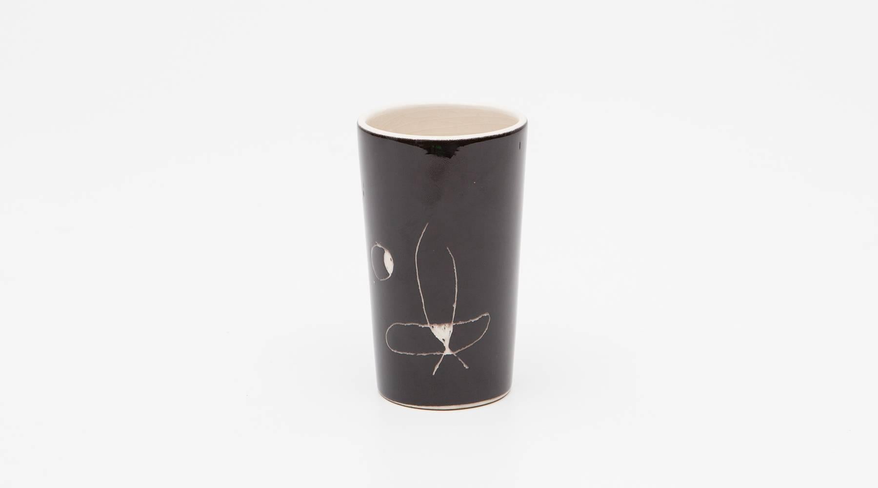 Black and White Ceramic Cup by Joan Miró 3
