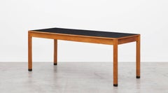 1960s Light Wood and Black Linoleum Table by Ferdinand Kramer 'g'