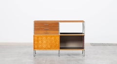 1940s Multicolored Zinc Plated Metal Plywood Esu Shelf Charles & Ray Eames 'c'