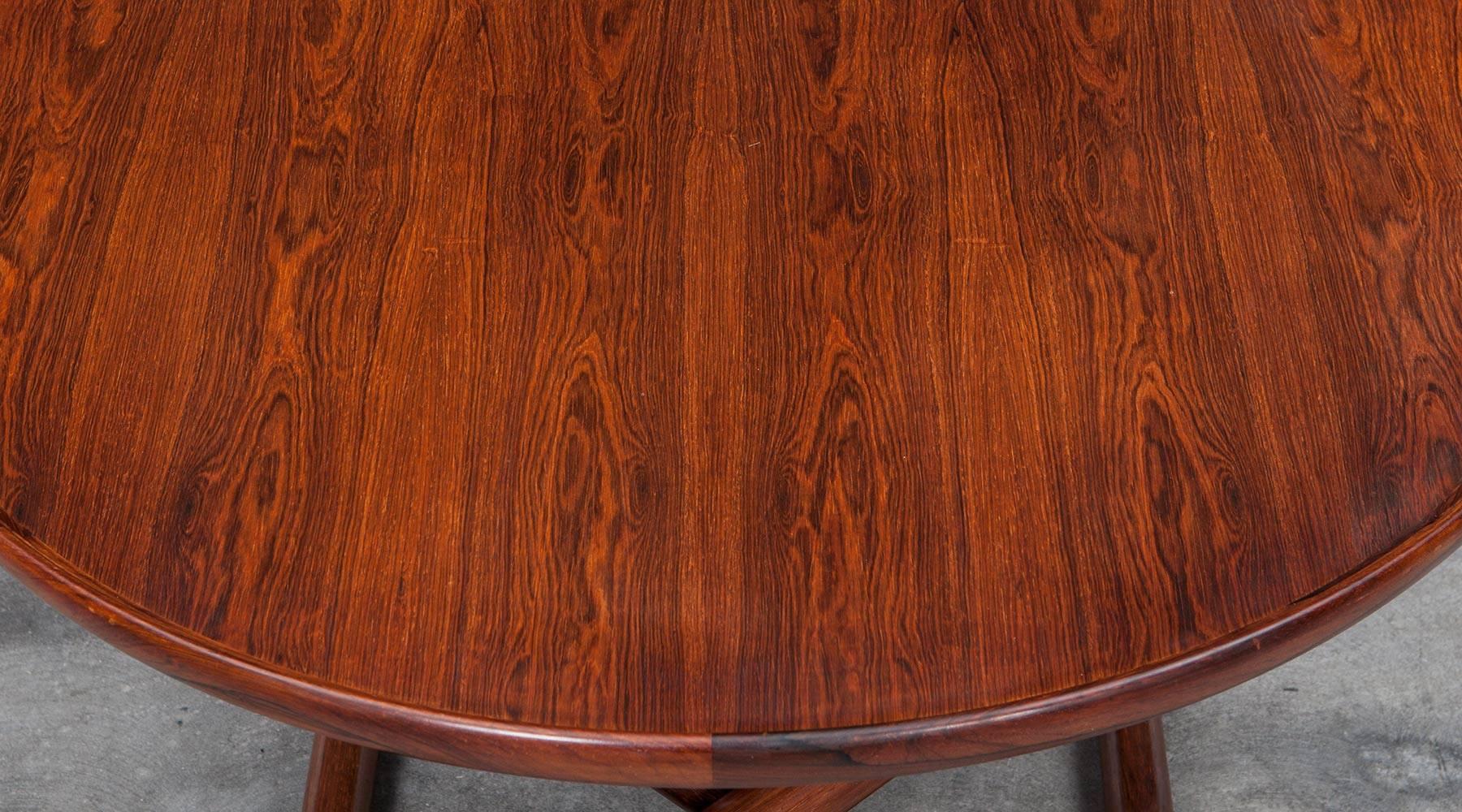 Mid-20th Century 1950s Brown Rosewood Occasional Table by Mogens Lassen