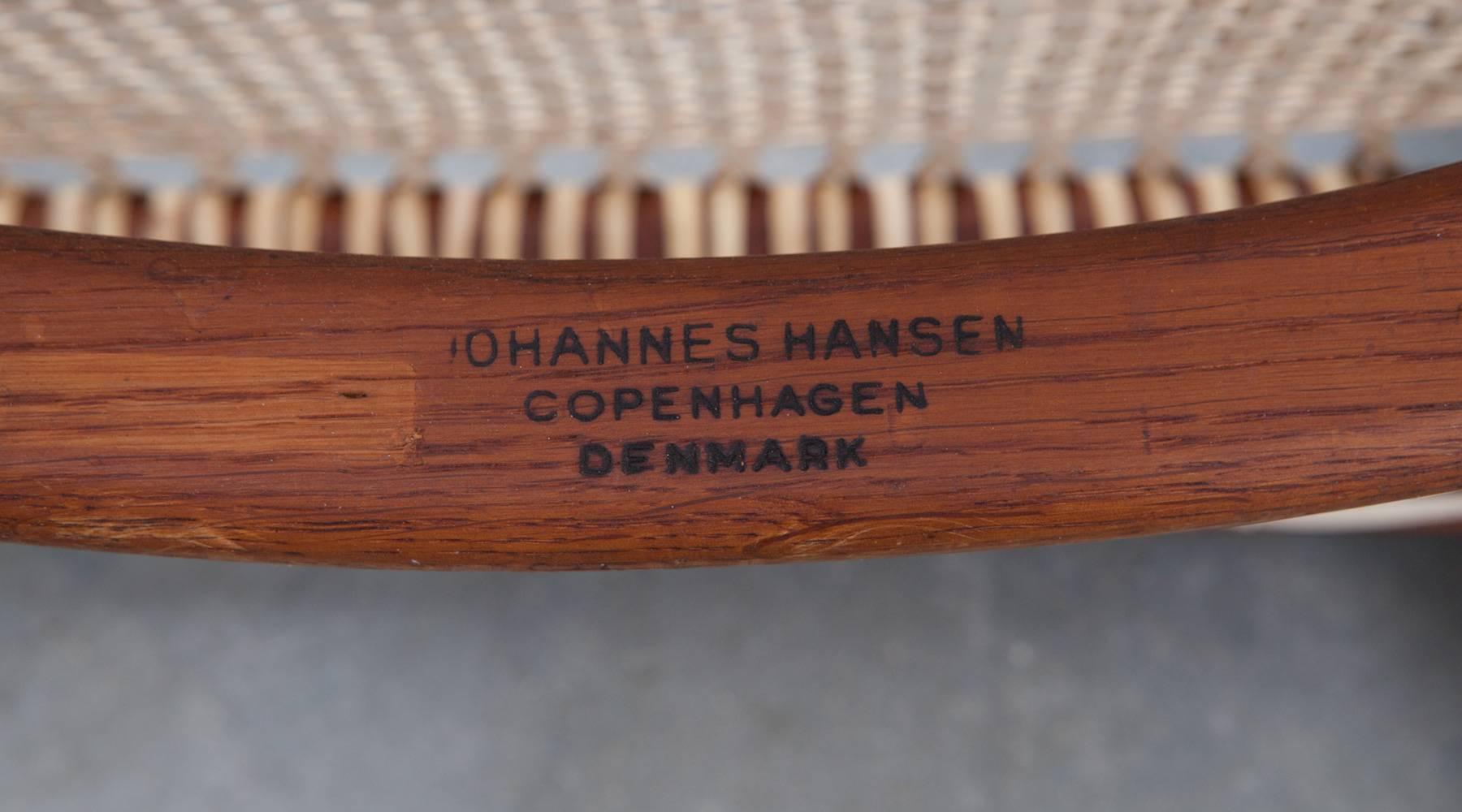 Six 1949 Brown Teak Set of Hans Wegner 