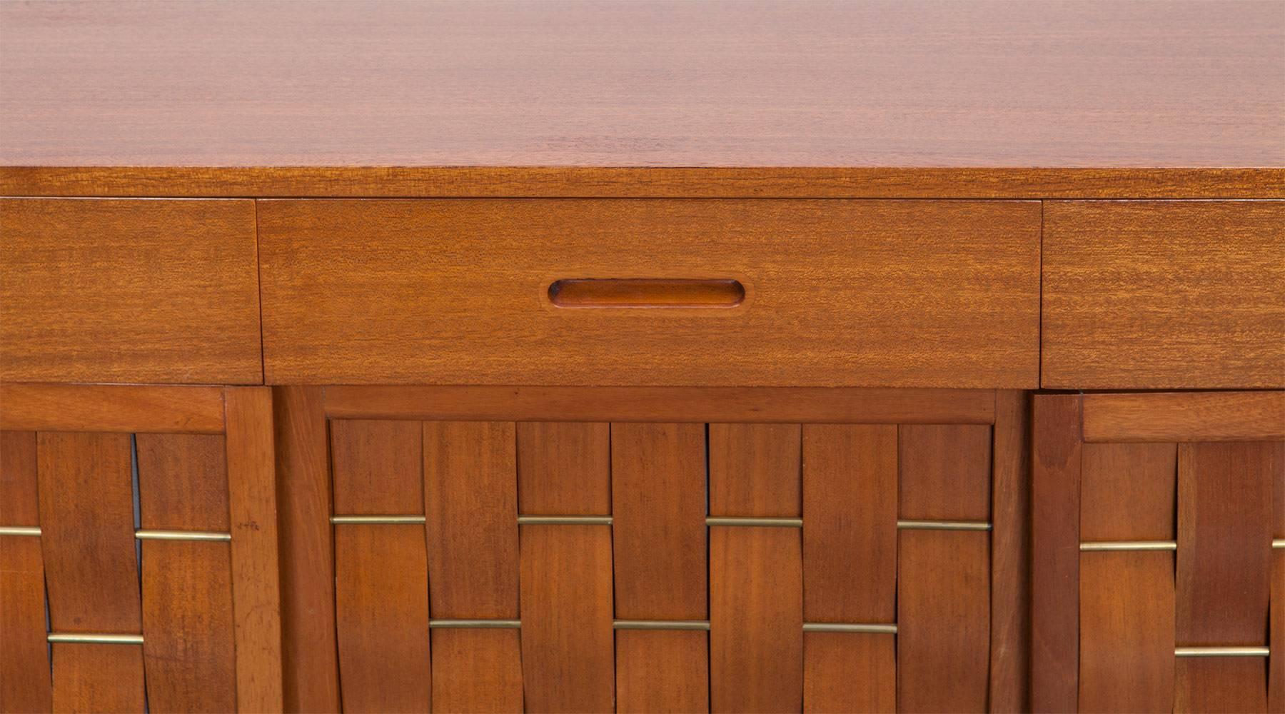 Mid-20th Century 1950s Brown Mahogany Sideboard by Edward Wormley