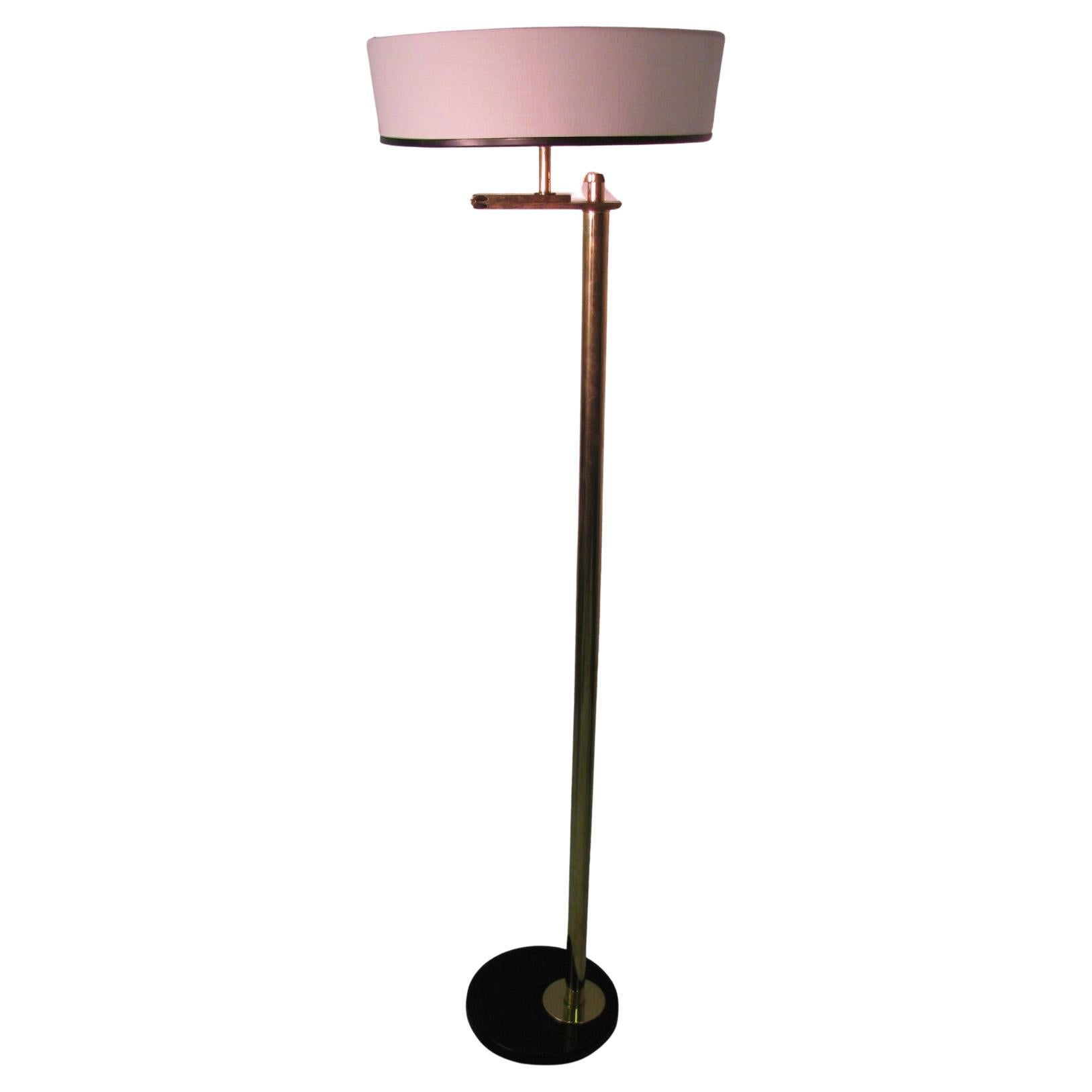 Painted Art Deco Mid-Century Modern Reading or Torchiere Flip Lamp by Kurt Versen For Sale
