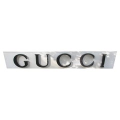Vintage Mid Century Gucci Marquee Store Sign from a NYC Building Meat Packing District 